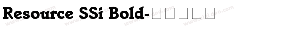 Resource SSi Bold字体转换